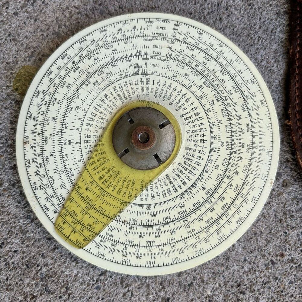 Gilson The Midget Slide Rule Copyright 1919 In Case - Picture 3 of 5